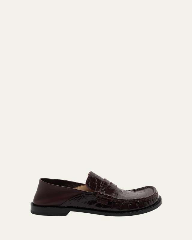 Campo Croco Fold Penny Loafers